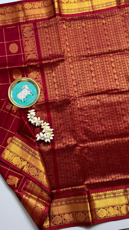 Mayil & Chakram Butta Pure Silk Cotton Saree