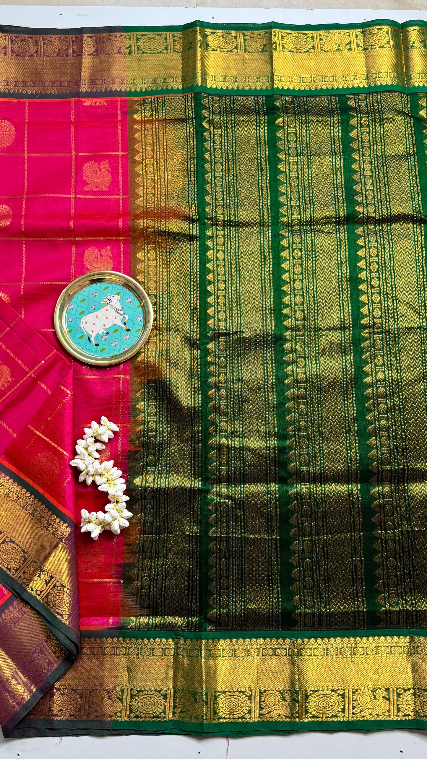 Mayil & Chakram Butta Pure Silk Cotton Saree
