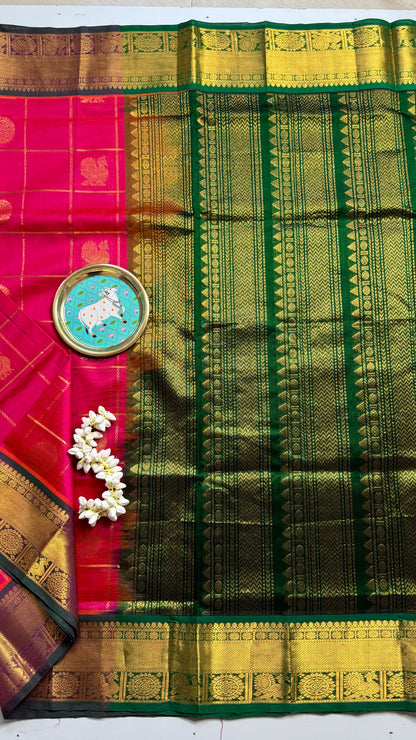 Mayil & Chakram Butta Pure Silk Cotton Saree