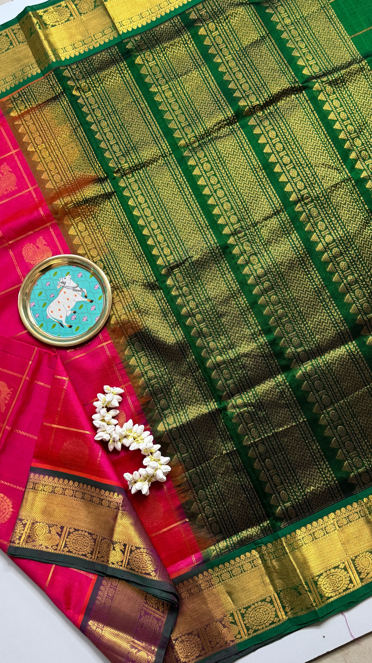 Mayil & Chakram Butta Pure Silk Cotton Saree