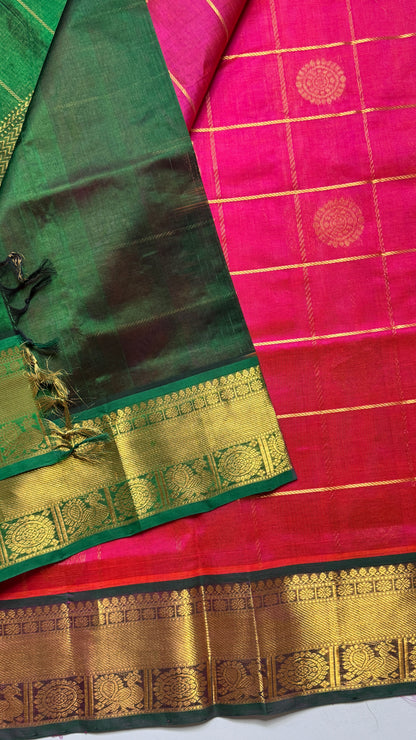 Mayil & Chakram Butta Pure Silk Cotton Saree