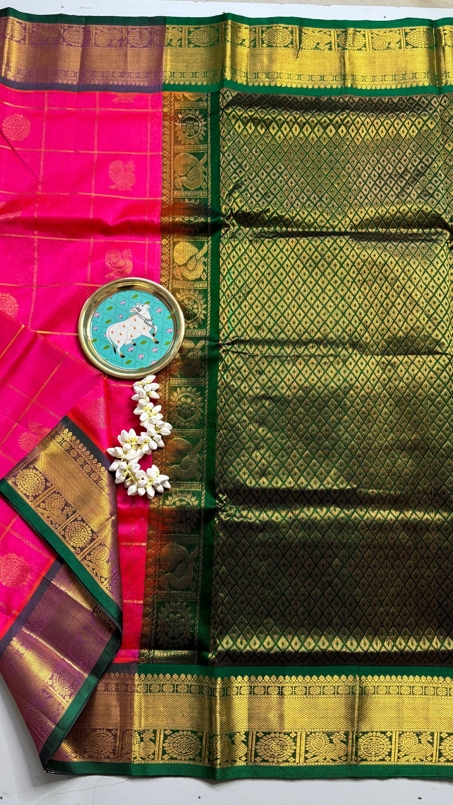 Mayil & Chakram Butta Pure Silk Cotton Saree