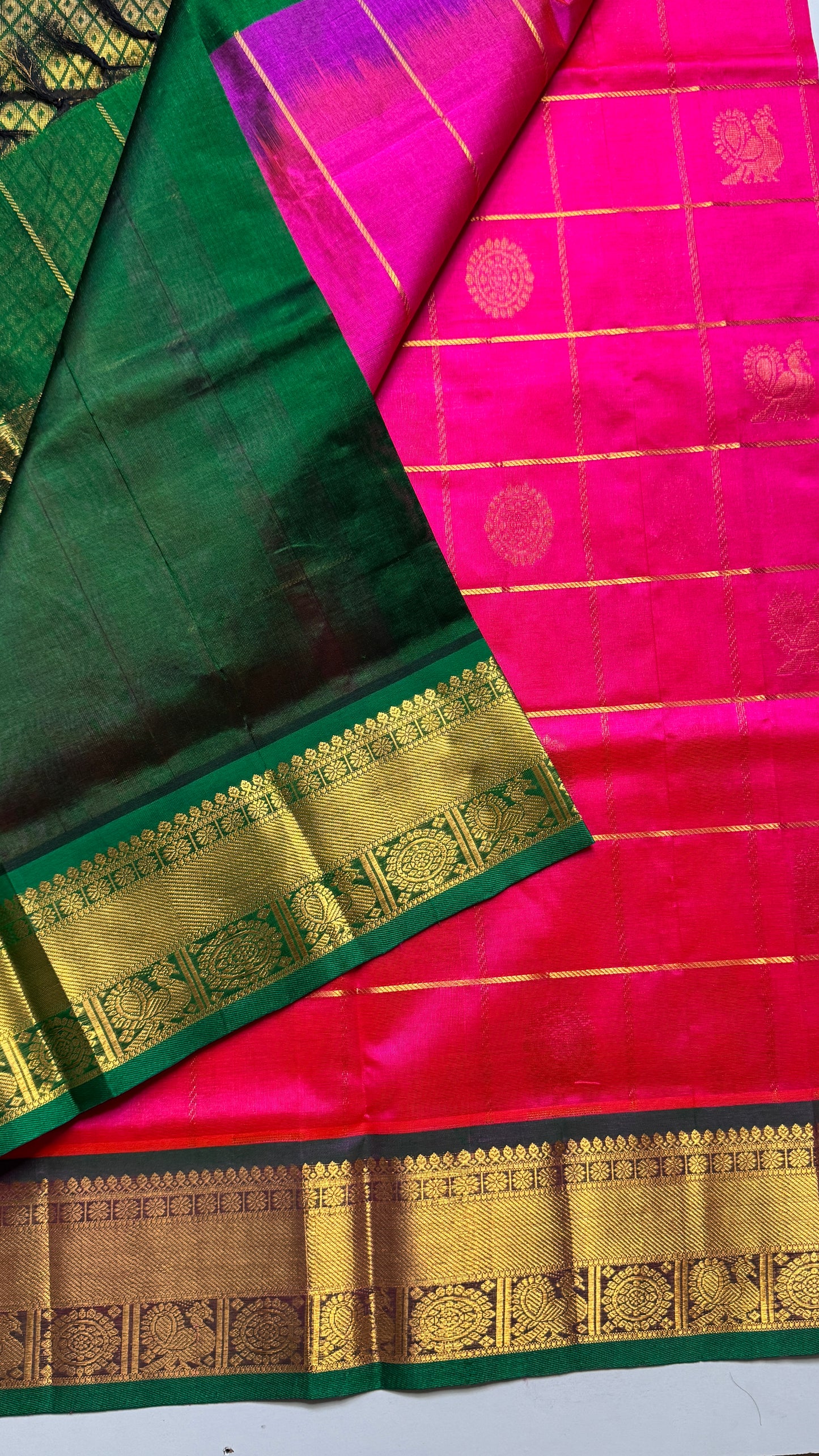 Mayil & Chakram Butta Pure Silk Cotton Saree