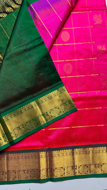 Mayil & Chakram Butta Pure Silk Cotton Saree
