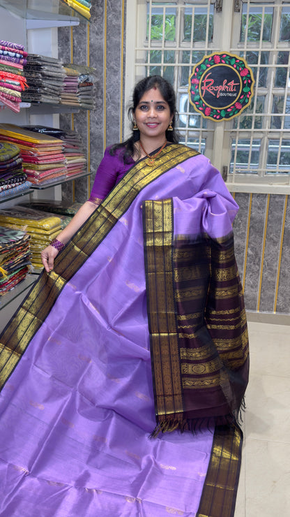 Pure Silk Cotton Saree with Korvai Borders