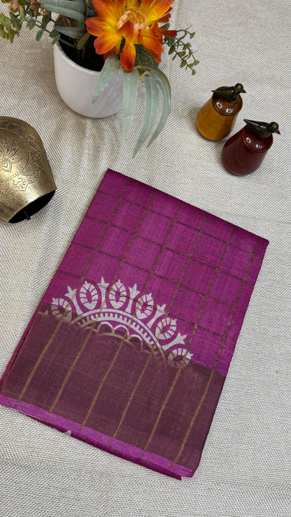 Handloom Pure Tussar Silk Saree