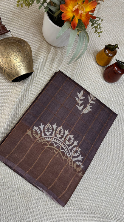 Handloom Pure Tussar Silk Saree