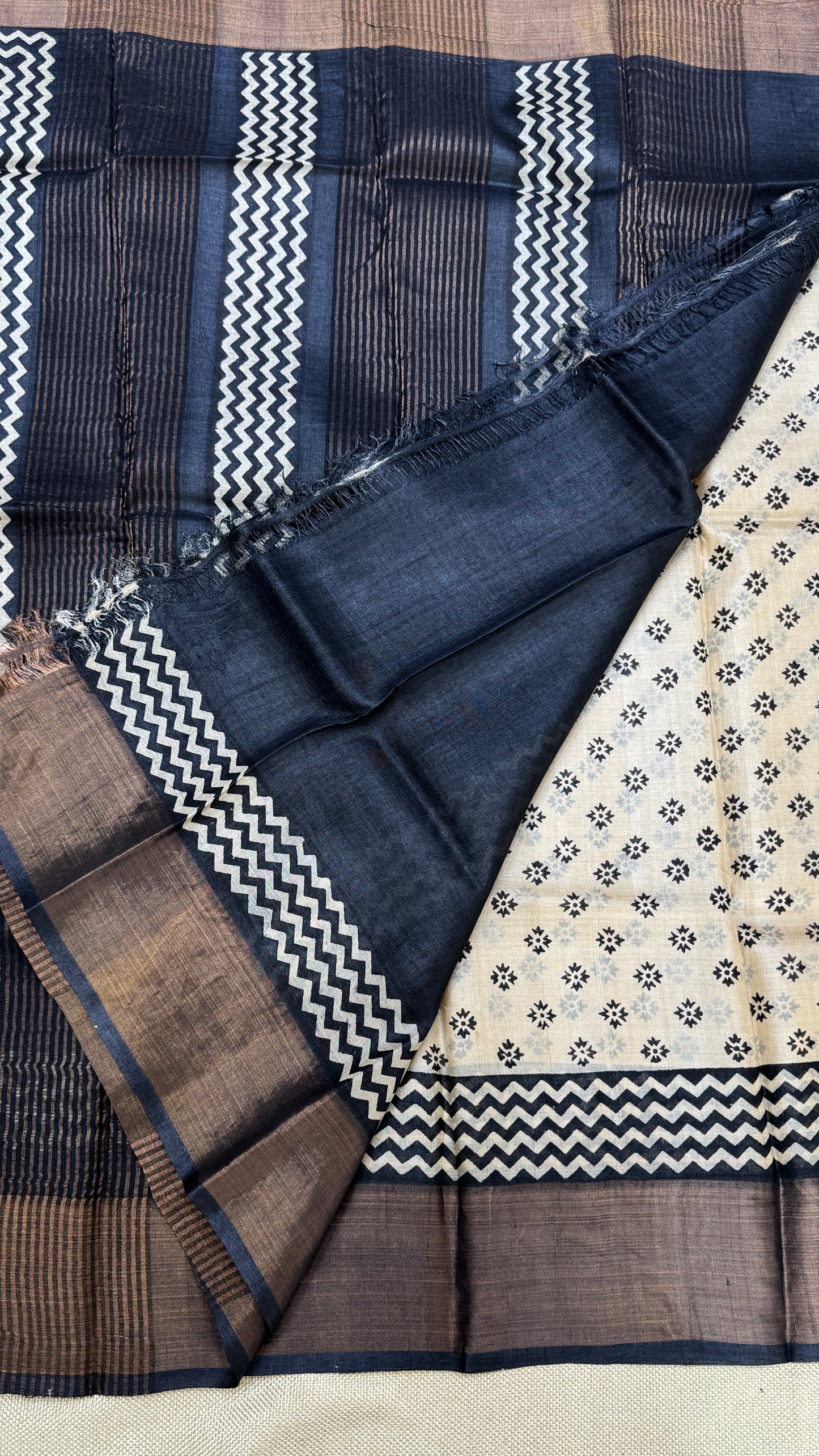 Handloom Pure Tussar Silk Saree