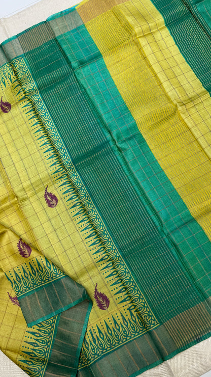 Handloom Pure Tussar Silk Saree