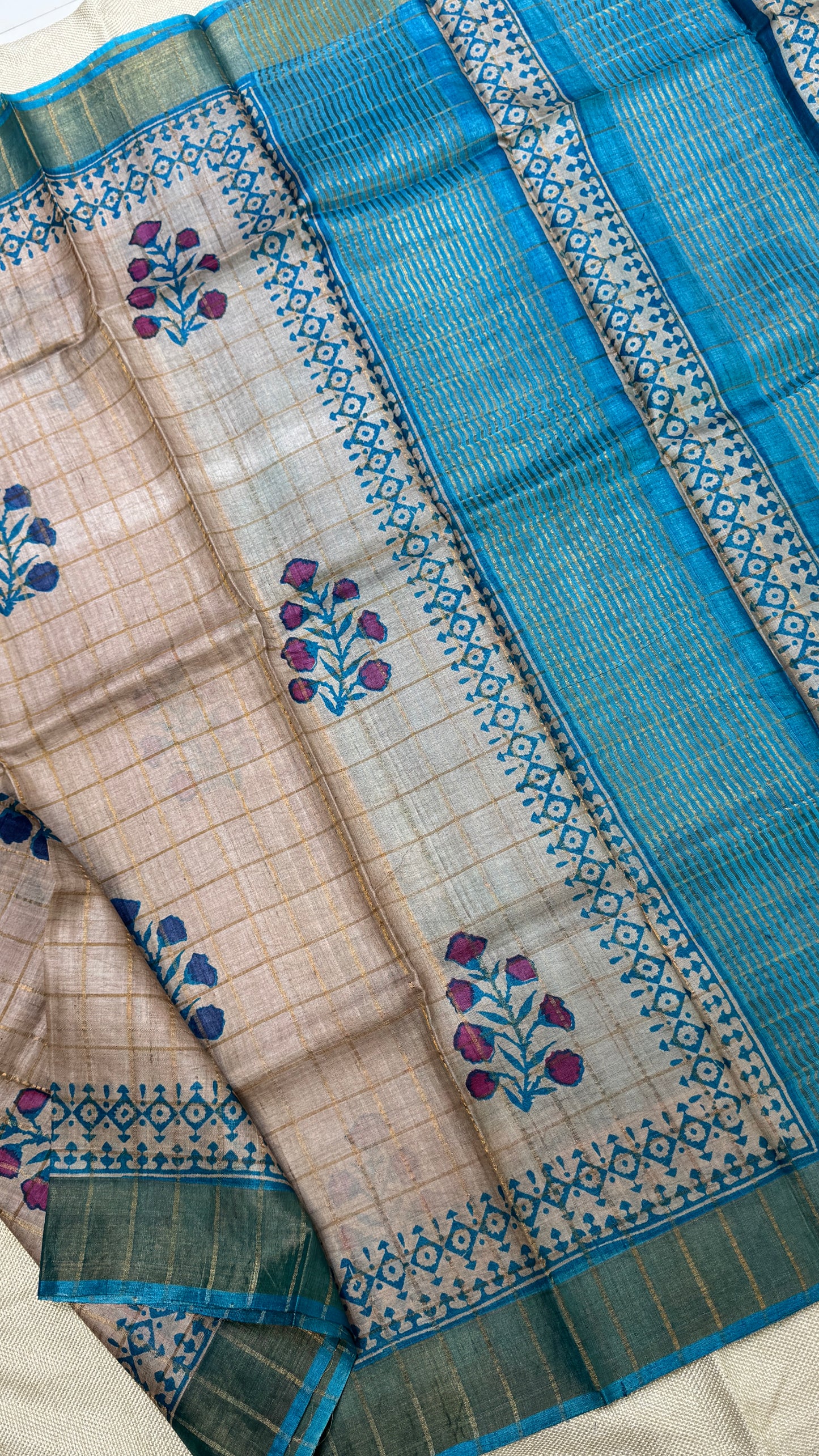 Handloom Pure Tussar Silk Saree