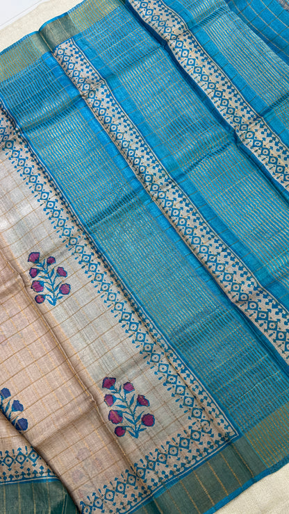 Handloom Pure Tussar Silk Saree