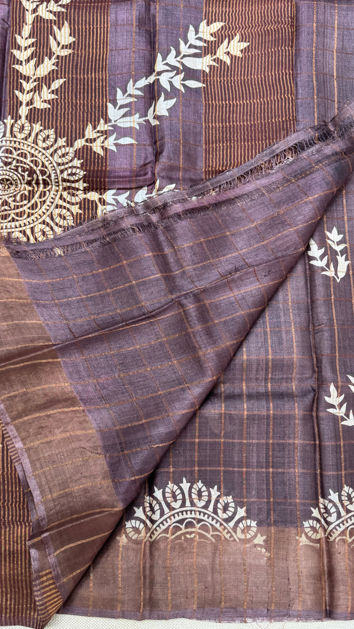 Handloom Pure Tussar Silk Saree