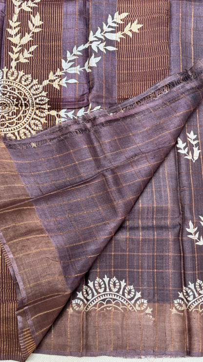 Handloom Pure Tussar Silk Saree