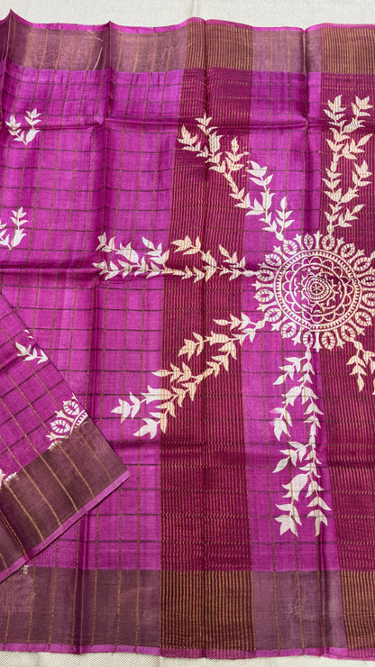 Handloom Pure Tussar Silk Saree