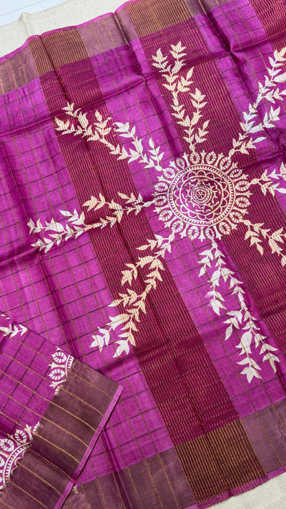 Handloom Pure Tussar Silk Saree