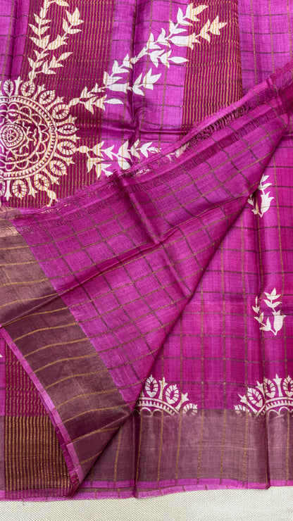 Handloom Pure Tussar Silk Saree