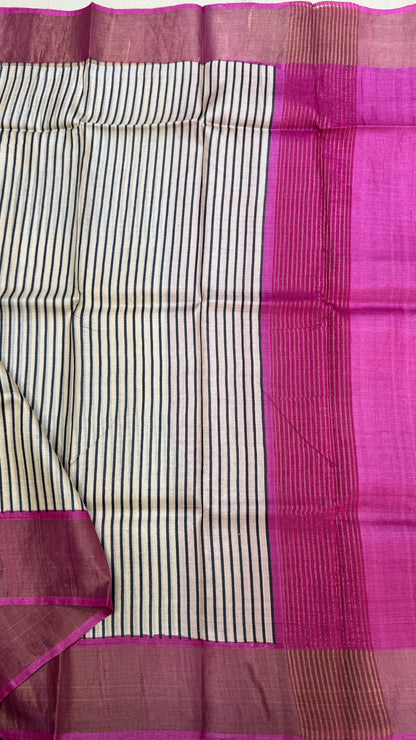 Handloom Pure Tussar Silk Saree