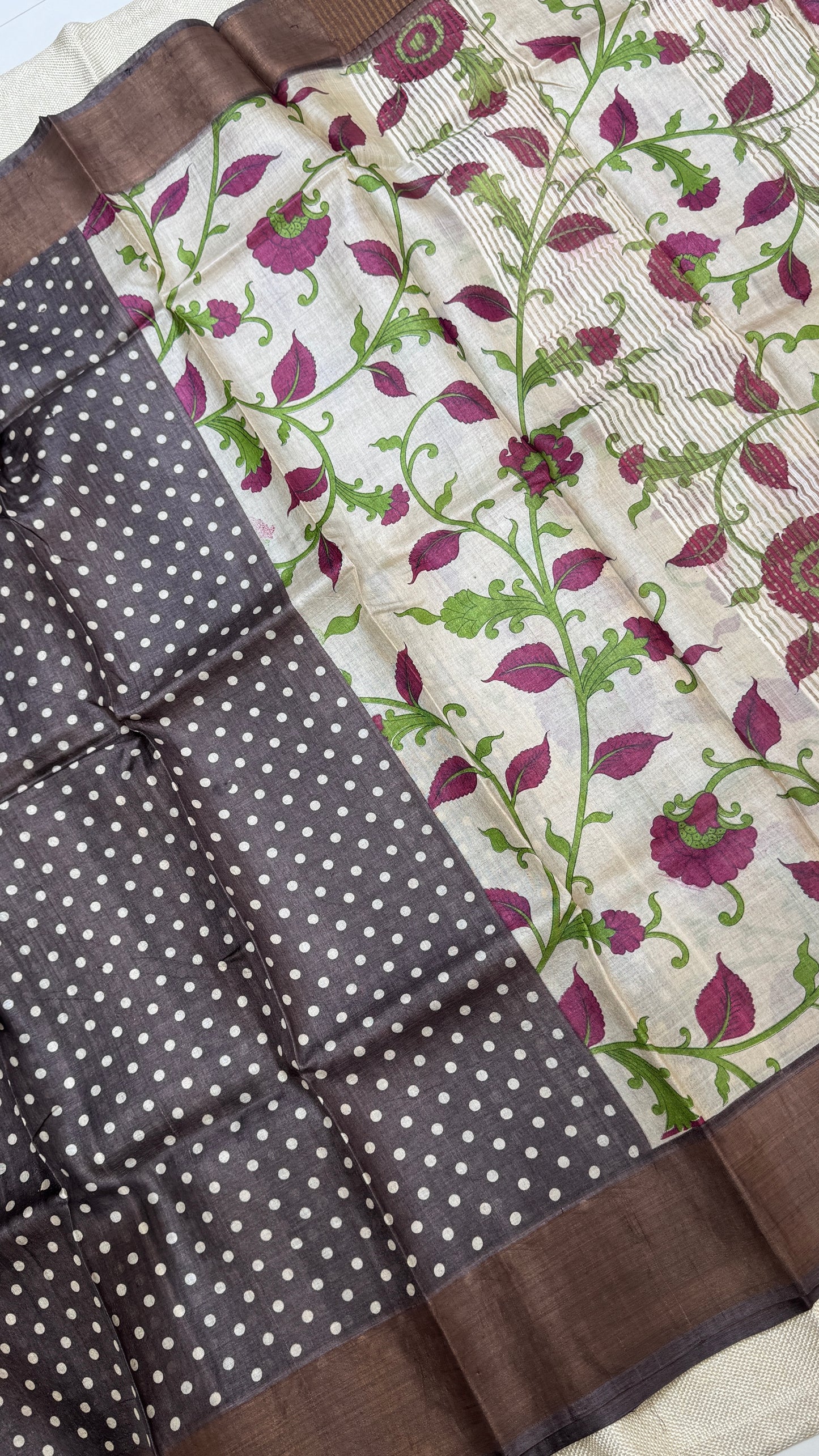 Handloom Pure Tussar Silk Saree