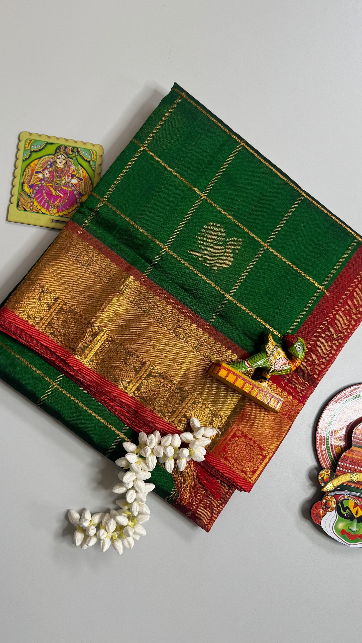 Mayil & Chakram Butta Pure Silk Cotton Saree