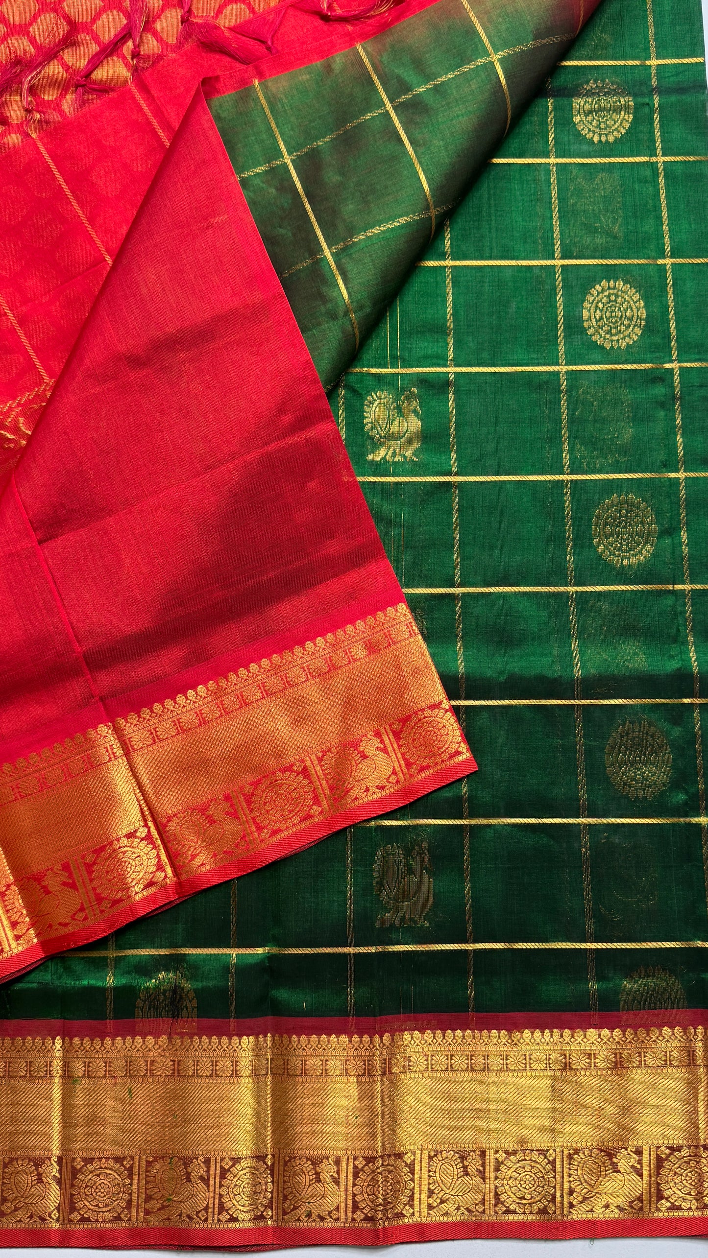 Mayil & Chakram Butta Pure Silk Cotton Saree