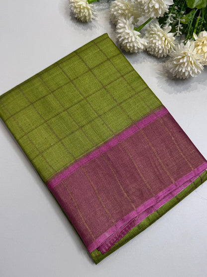 Handloom Pure Tussar Silk Saree
