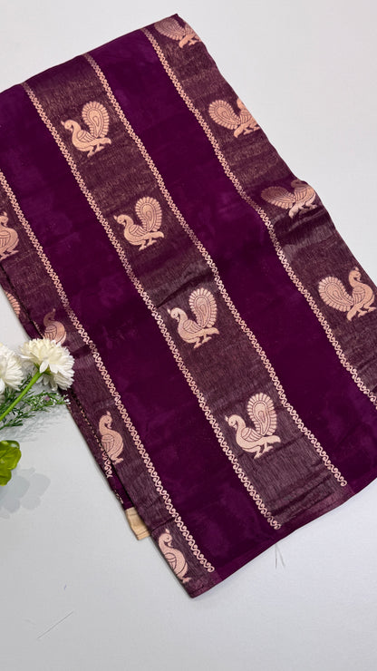 Panel Work Fusion Saree