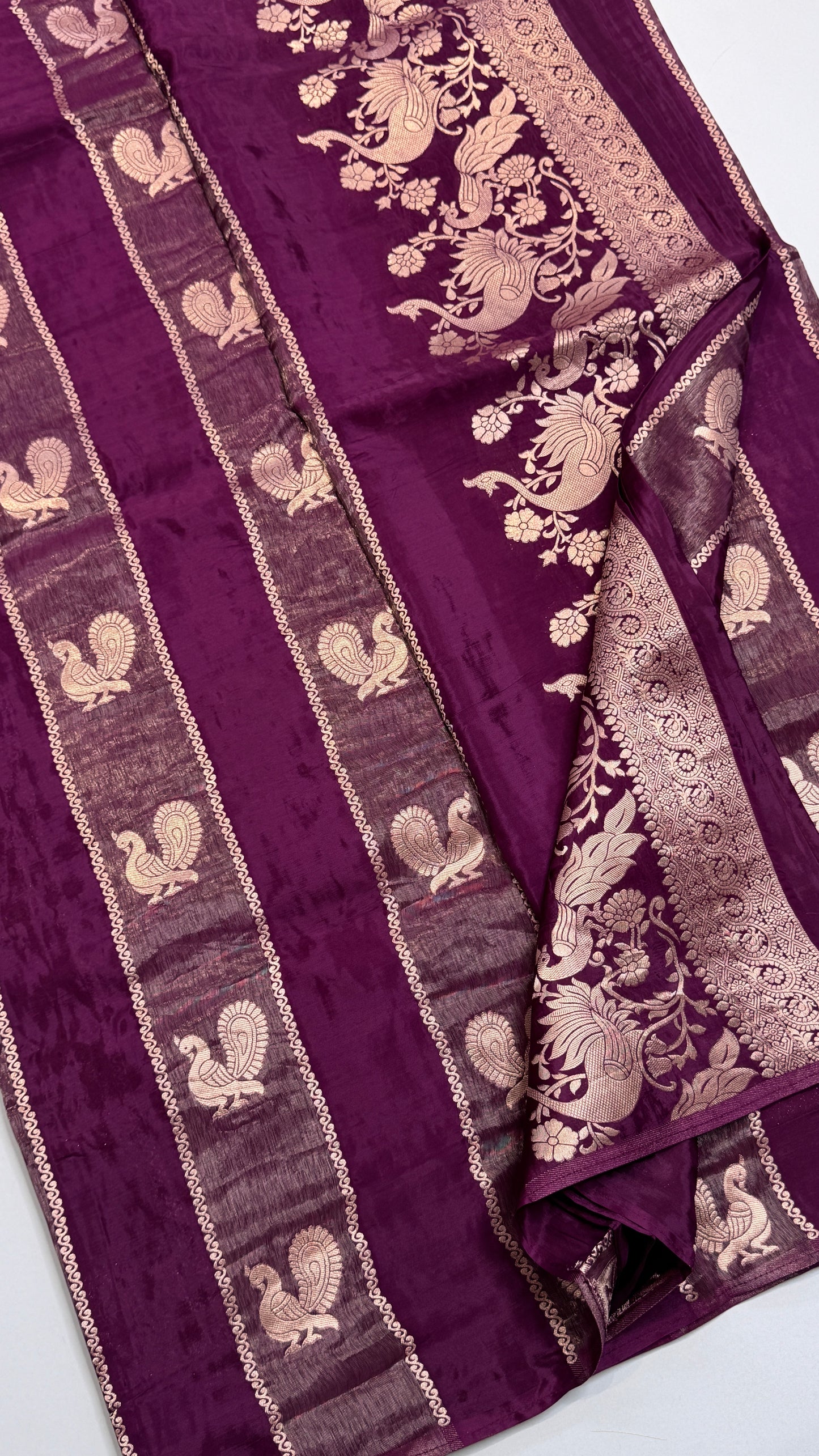 Panel Work Fusion Saree