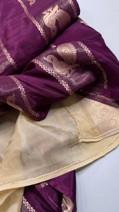 Panel Work Fusion Saree