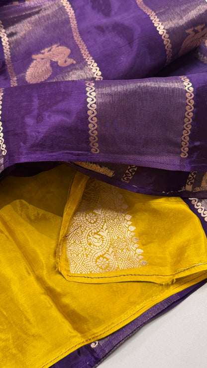 Panel Work Fusion Saree