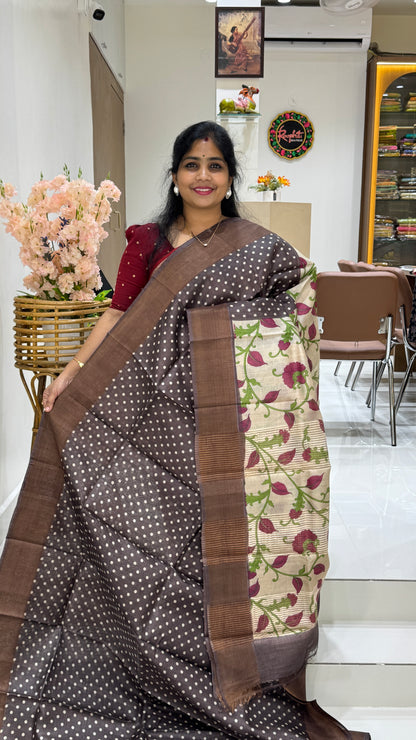 Handloom Pure Tussar Silk Saree