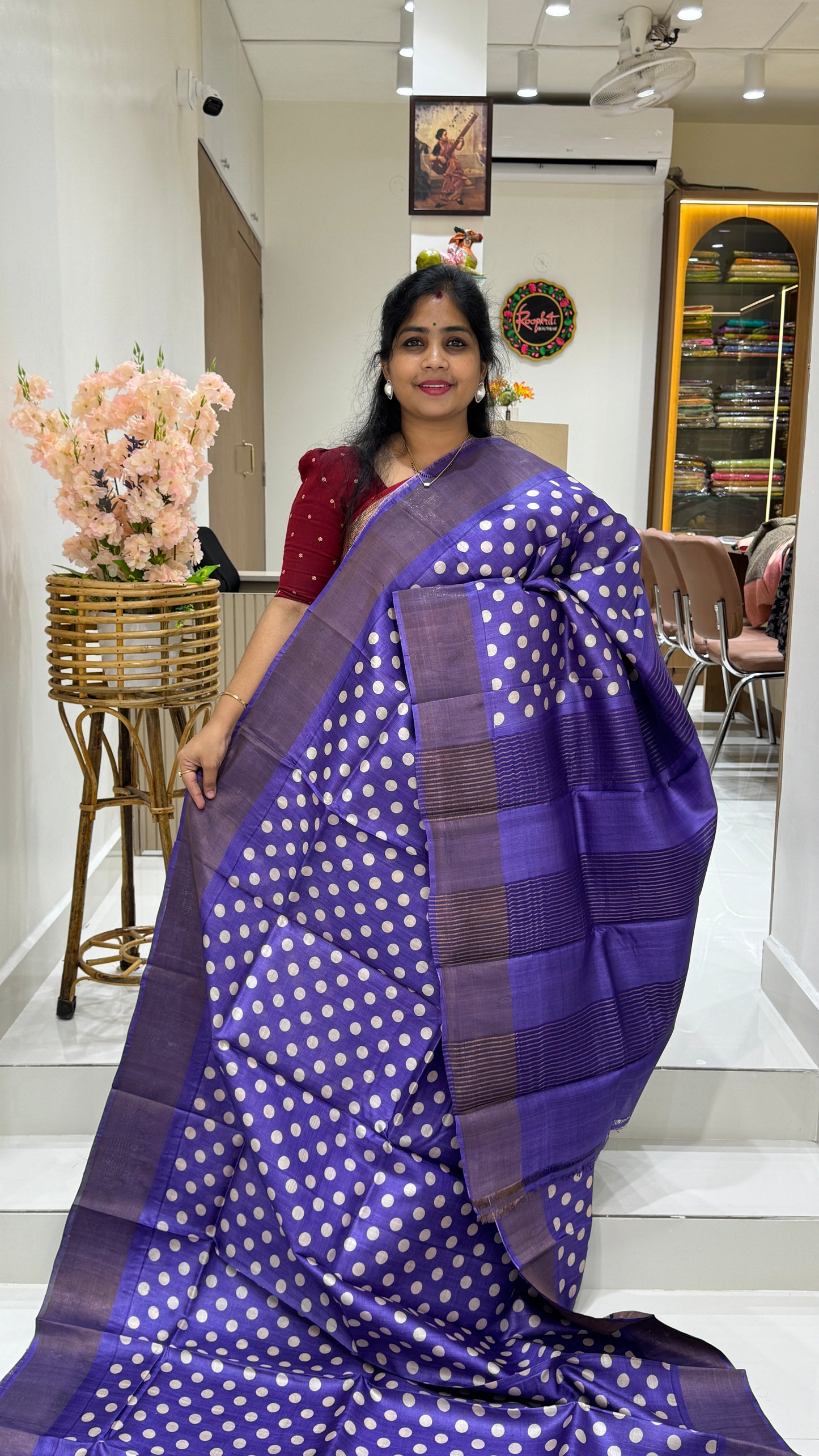 Handloom Pure Tussar Silk Saree
