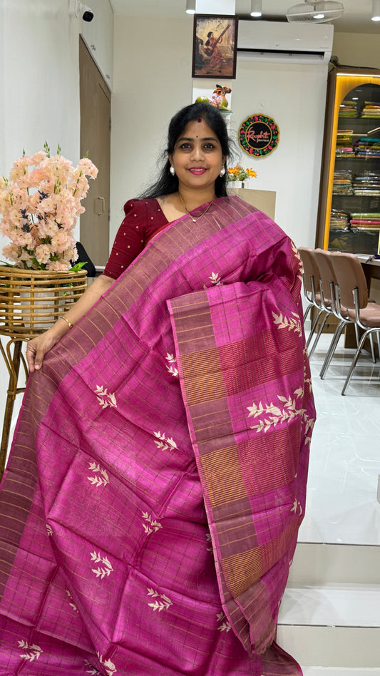 Handloom Pure Tussar Silk Saree