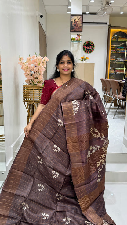 Handloom Pure Tussar Silk Saree