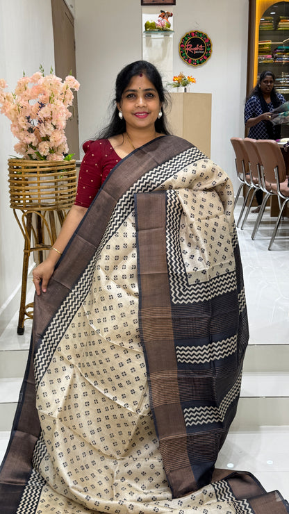 Handloom Pure Tussar Silk Saree