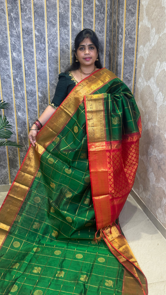 Mayil & Chakram Butta Pure Silk Cotton Saree