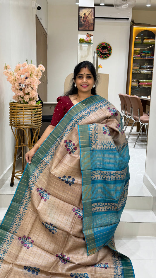 Handloom Pure Tussar Silk Saree