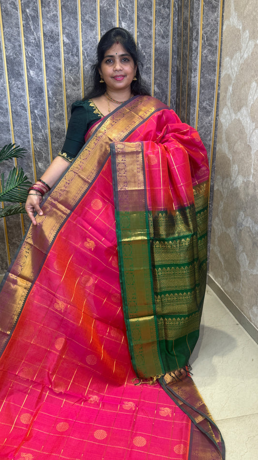 Mayil & Chakram Butta Pure Silk Cotton Saree
