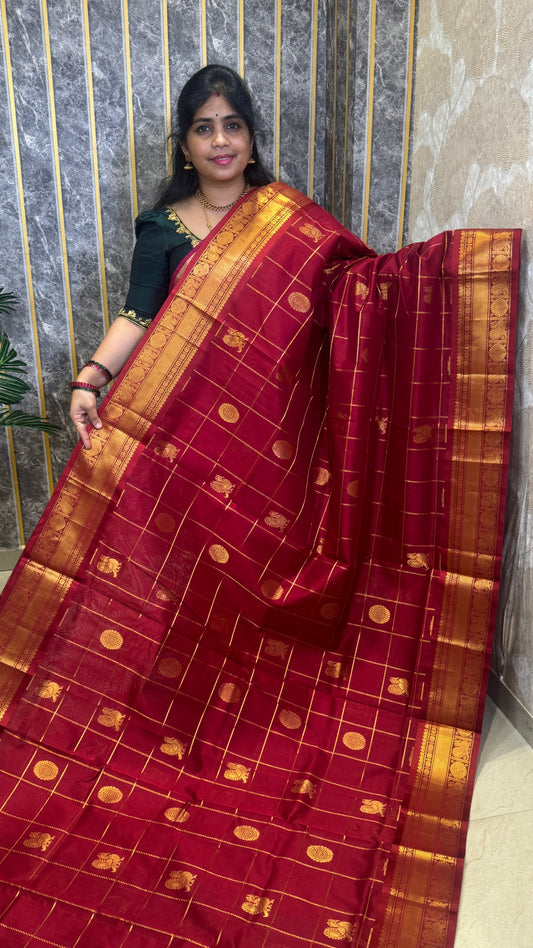 Mayil & Chakram Butta Pure Silk Cotton Saree