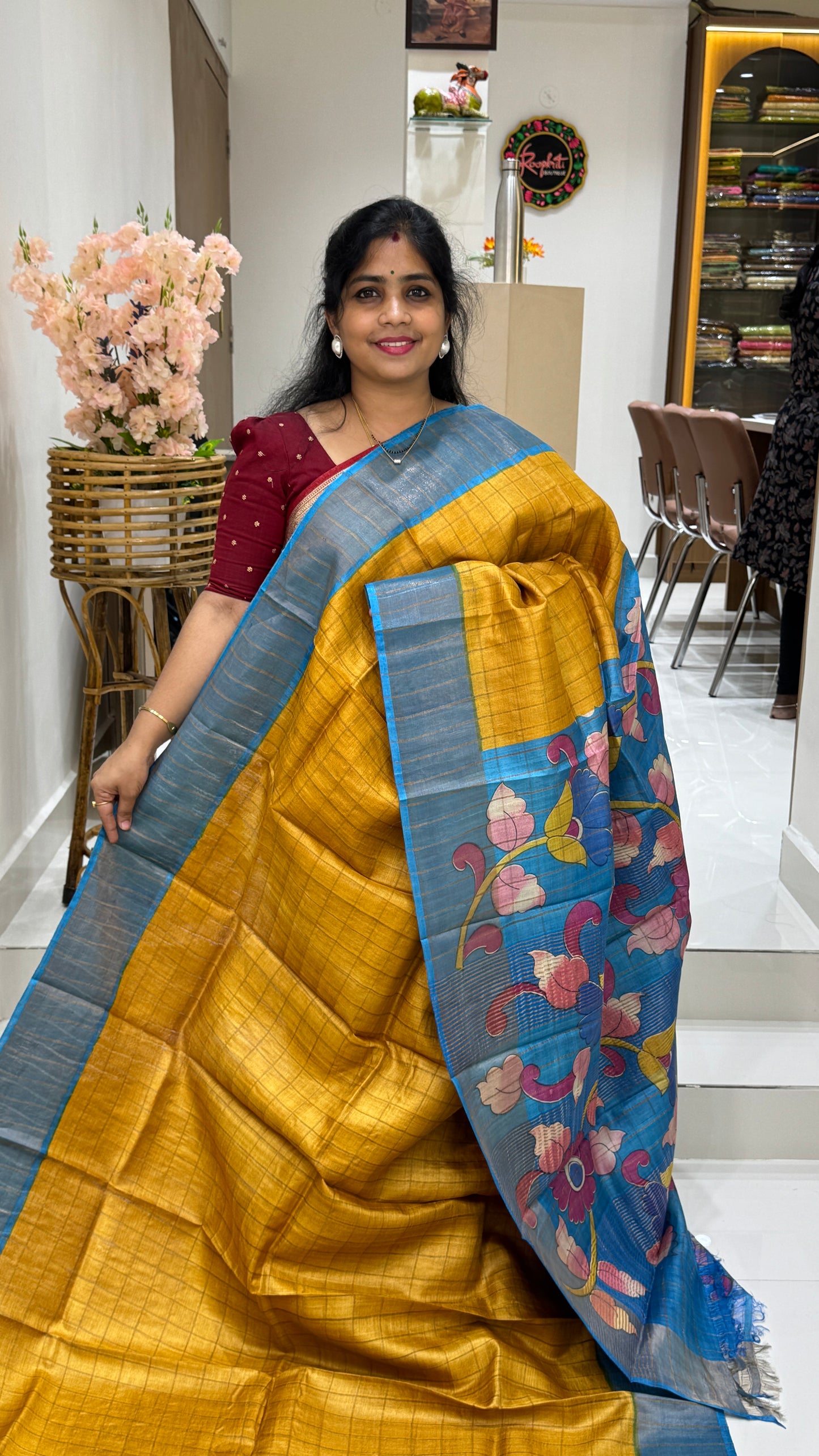 Handloom Pure Tussar Silk Saree