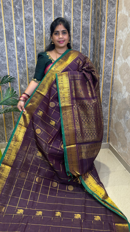 Mayil & Chakram Butta Pure Silk Cotton Saree