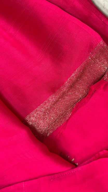 Borderless Semi Raw Silk Saree