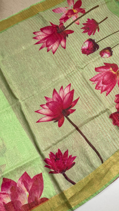 Kota Silk Linen Saree