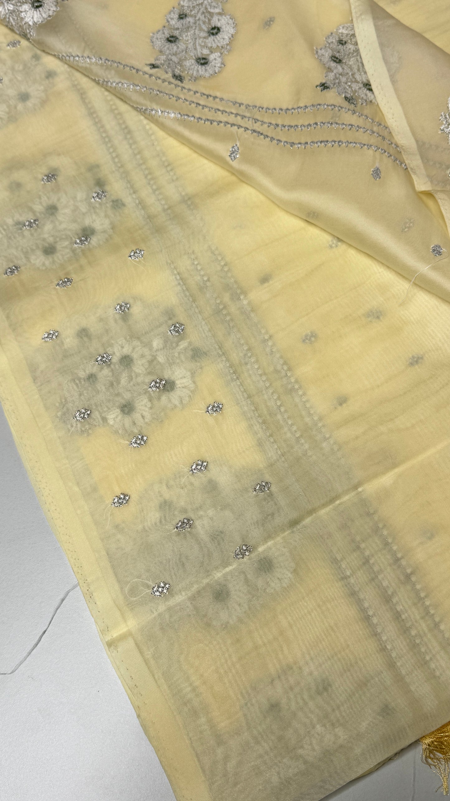 Tissue Organza Embroidery Saree