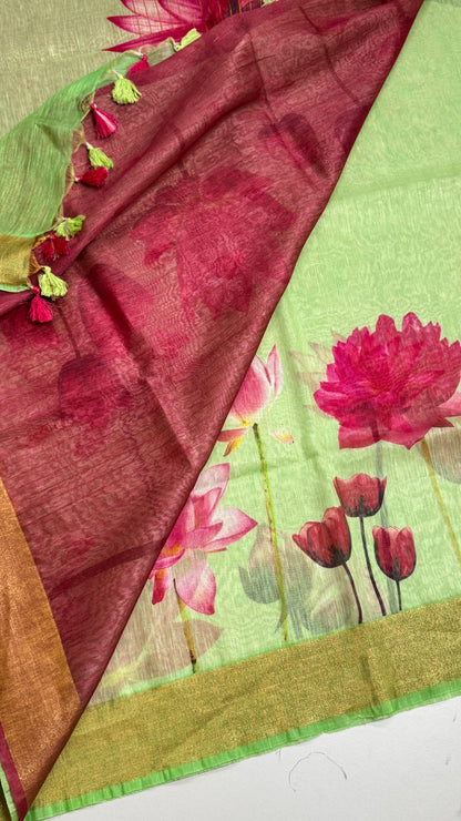 Kota Silk Linen Saree