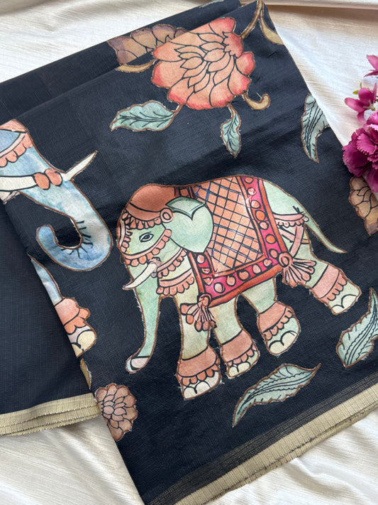 Applique Work Saree