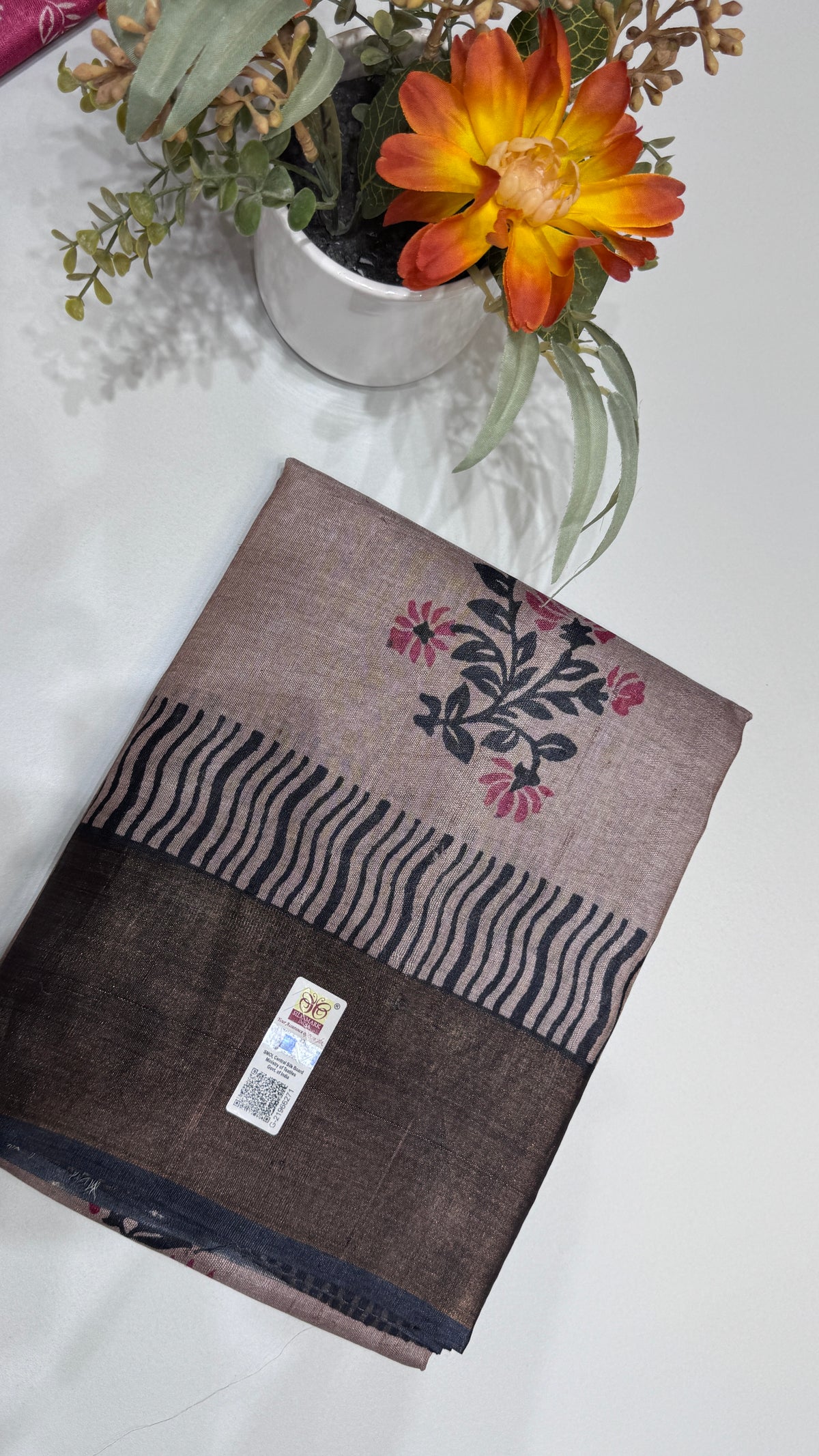Handloom Pure Tussar Silk Saree