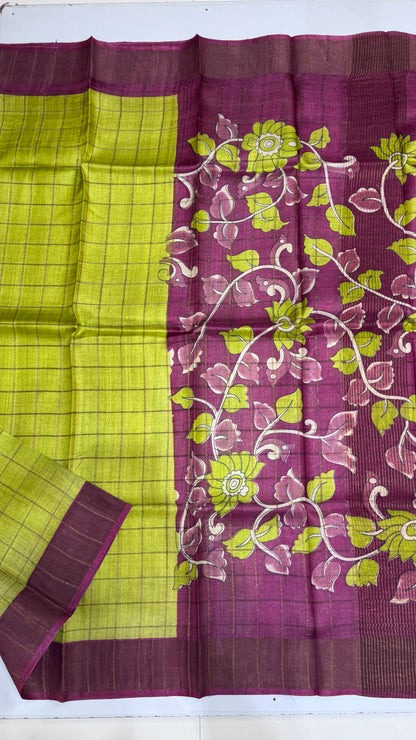 Handloom Pure Tussar Silk Saree