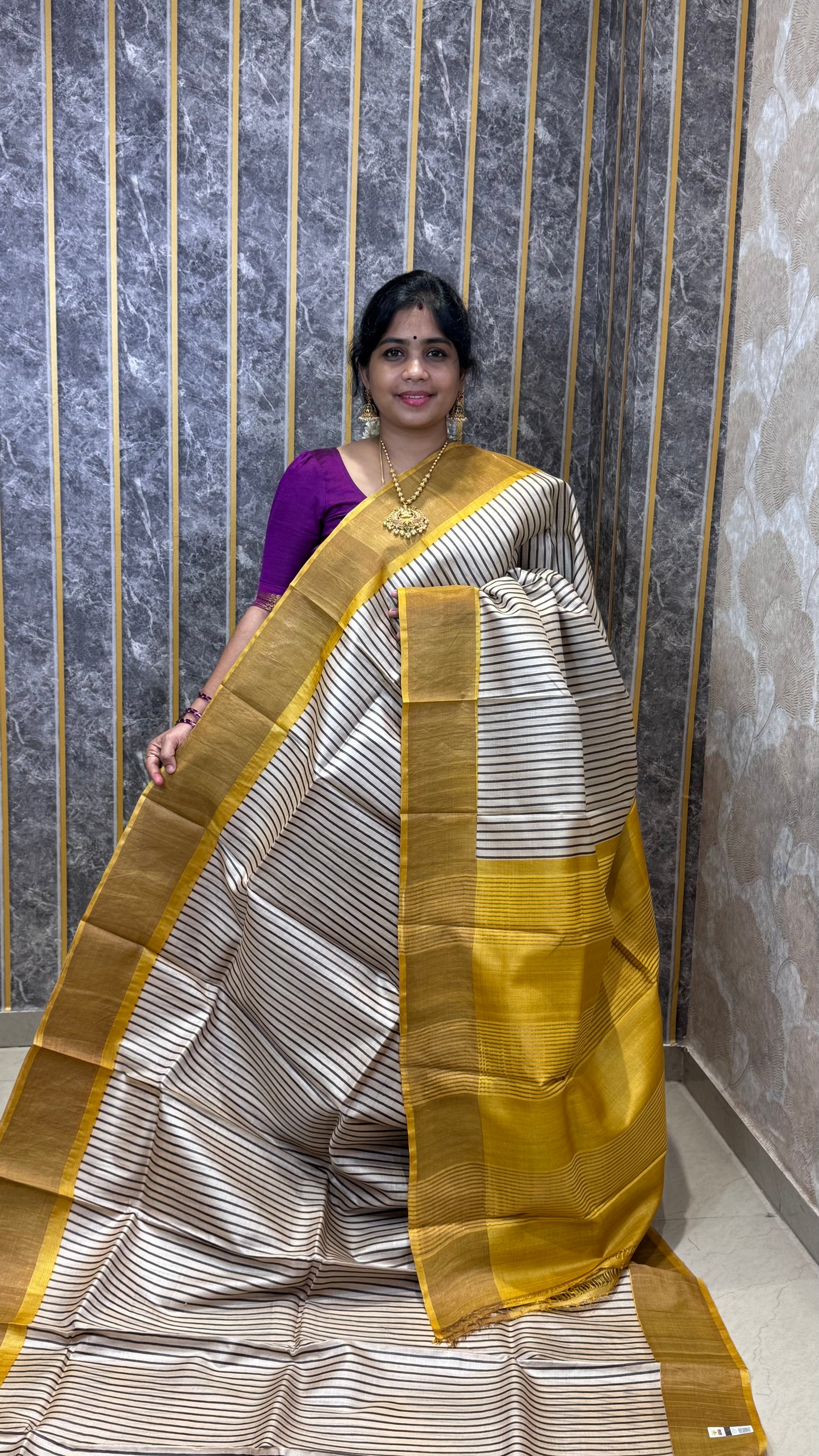 Handloom Pure Tussar Silk Saree