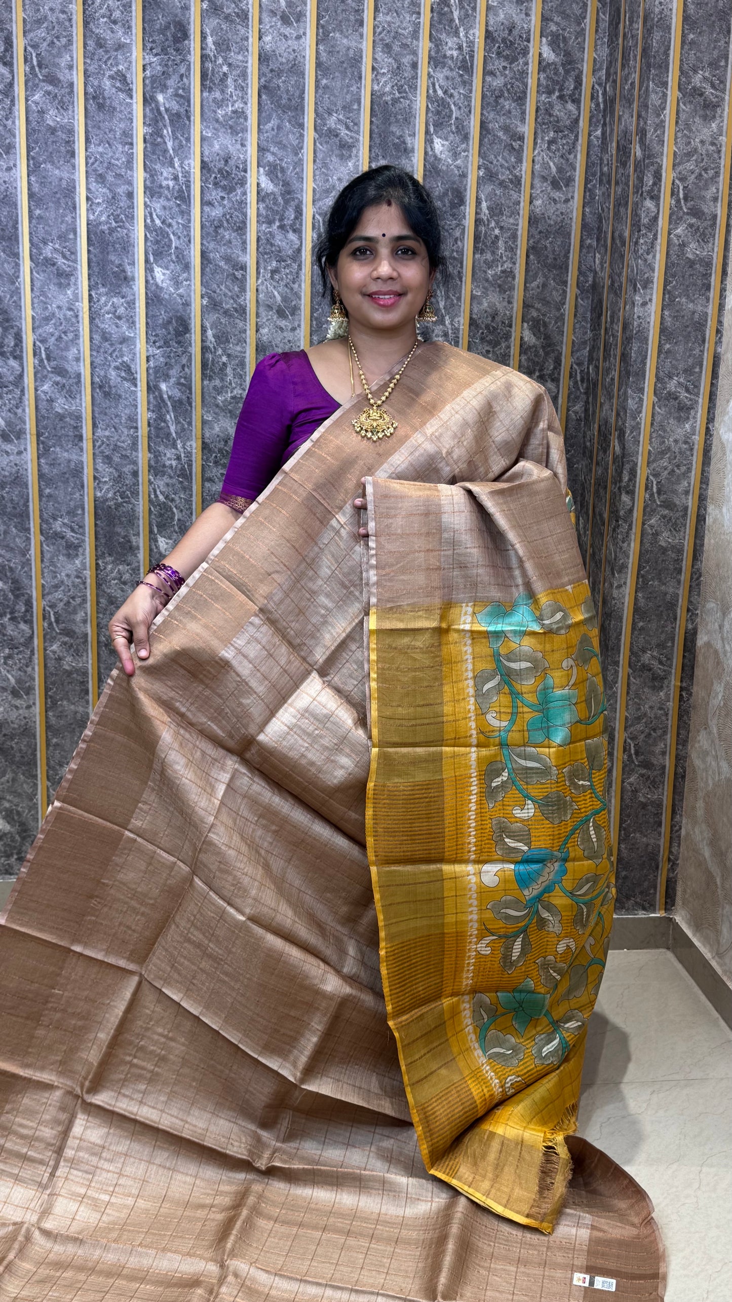Handloom Pure Tussar Silk Saree