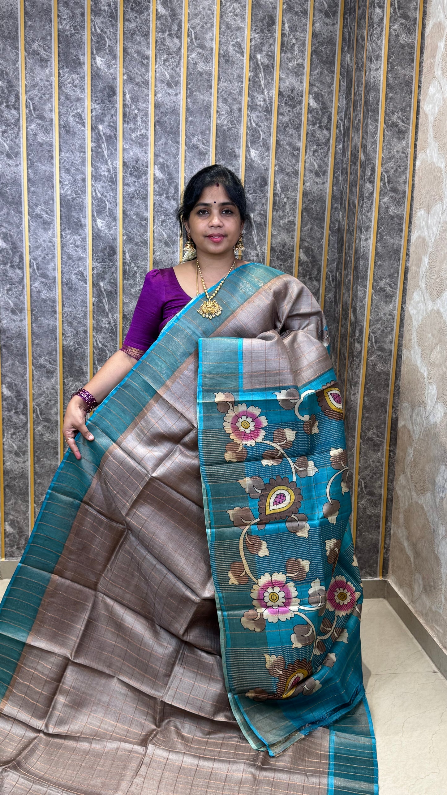 Handloom Pure Tussar Silk Saree
